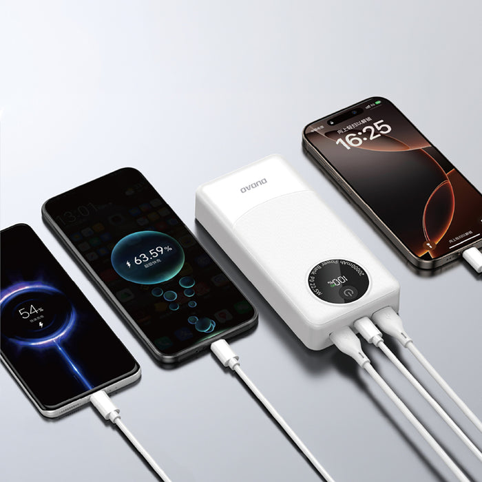 Външна батерия Dudao K12Pro 22.5W PD 20000mAh USB-A, USB-C - Бяла