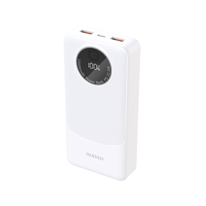 Външна батерия Dudao K12Pro 22.5W PD 20000mAh USB-A, USB-C - Бяла