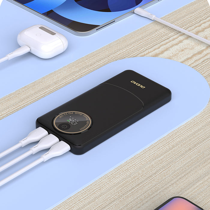 Преносима батерия Powerbank Dudao K12 10000mAh PD22.5W USB-A, USB-C - бял