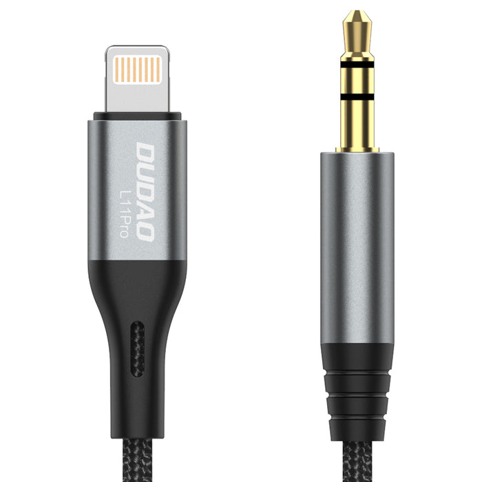 Аудио кабел Dudao Lightning към mini jack 3.5mm, 1m, сив (L11PRO)