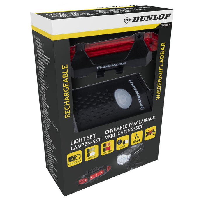 СВЕТЛИНИ ЗА ВЕЛОСИПЕД LED 2БР USB DUNLOP