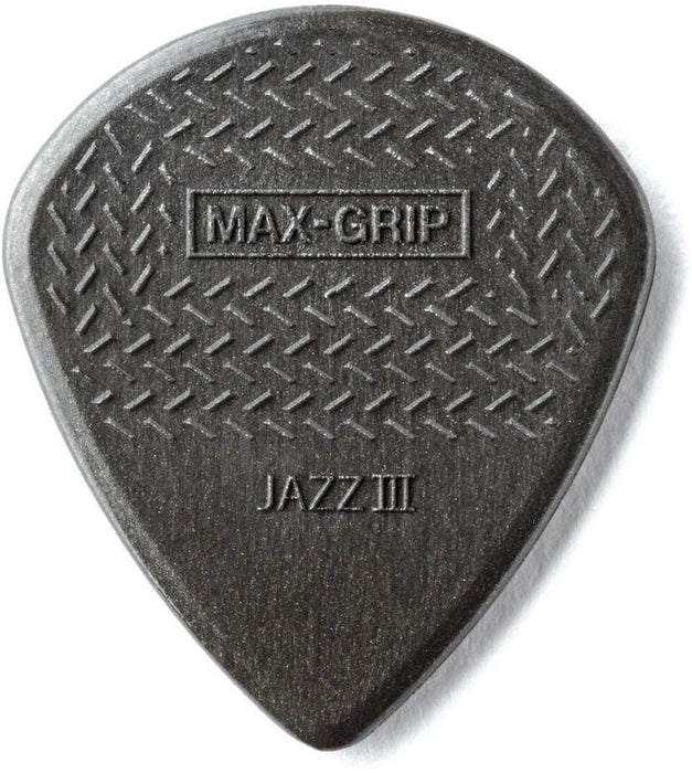 Перца за китара Dunlop - Max Grip Jazz III, 1.38 mm, 6 броя, черни