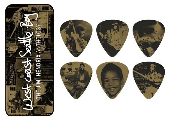 Перца за китара Dunlop - Jimi Hendrix West Coast Seattle Boy, Heavy, 6 броя