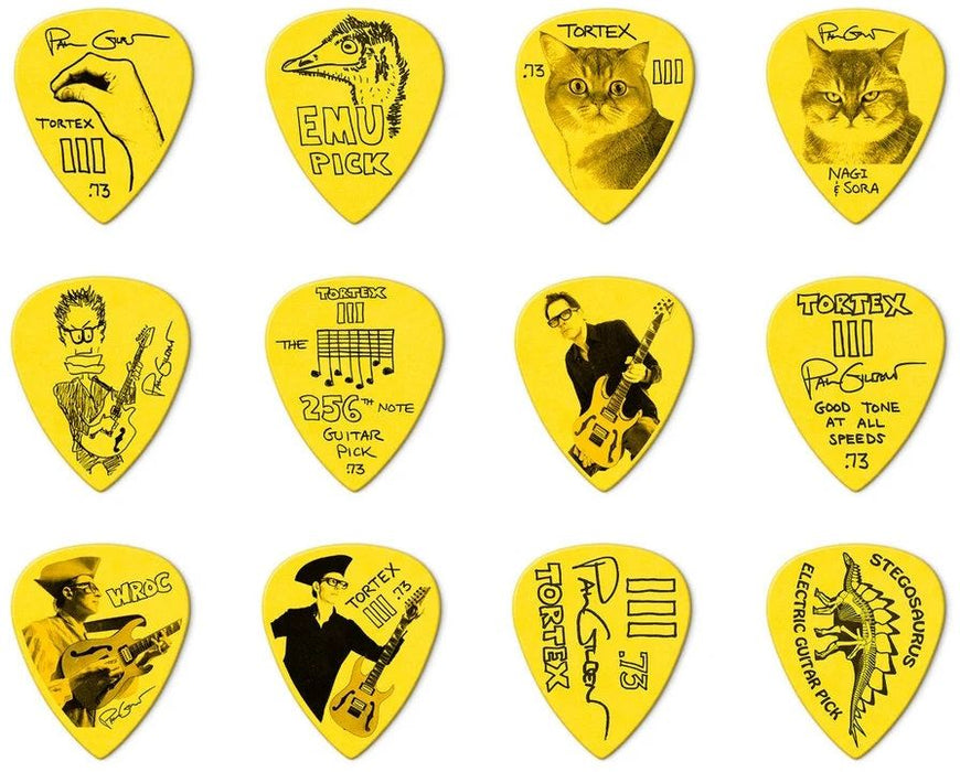 Перца за китара Dunlop - Paul Gilbert, Custom Tortex TIII, 0.73 mm, 12 броя