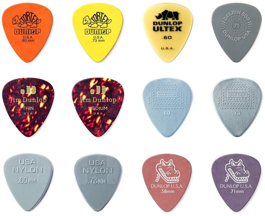 Перца за китара Dunlop - Variety Pack, Light/Medium, 12 броя