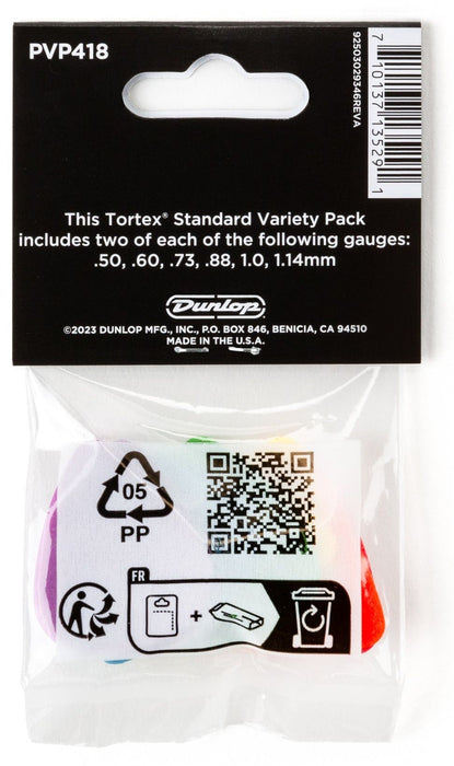 Перца за китара Dunlop - Tortex, Standard Variety Pack, 12 броя