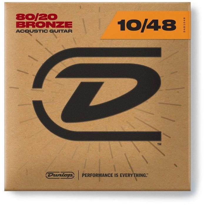Струни за акустична китара Dunlop - 80/20 Bronze, DAB1048, 10-48
