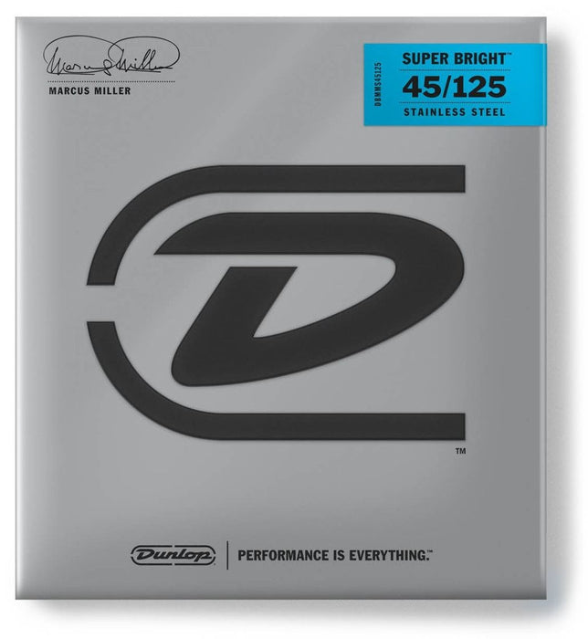Струни за бас китара Dunlop - DBMMS45125 Marcus Miller Super Bright, 45-125
