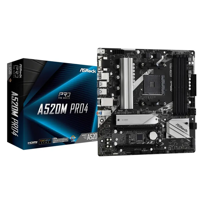 Дънна платка ASRock A520M Pro4 AMD AM4