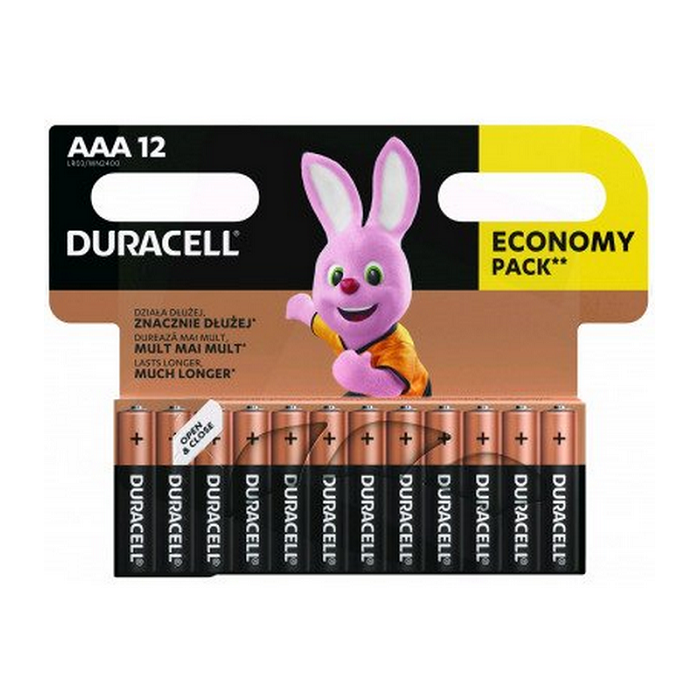 Duracell Basic LR03 AAA алкални батерии 12 броя