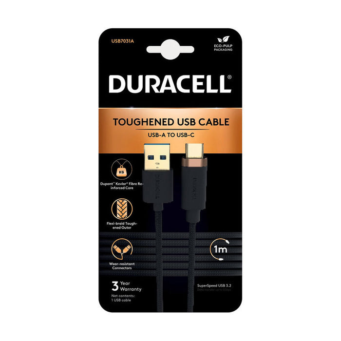 КАБЕЛ DURACELL TYPE-C 1M USB7031A