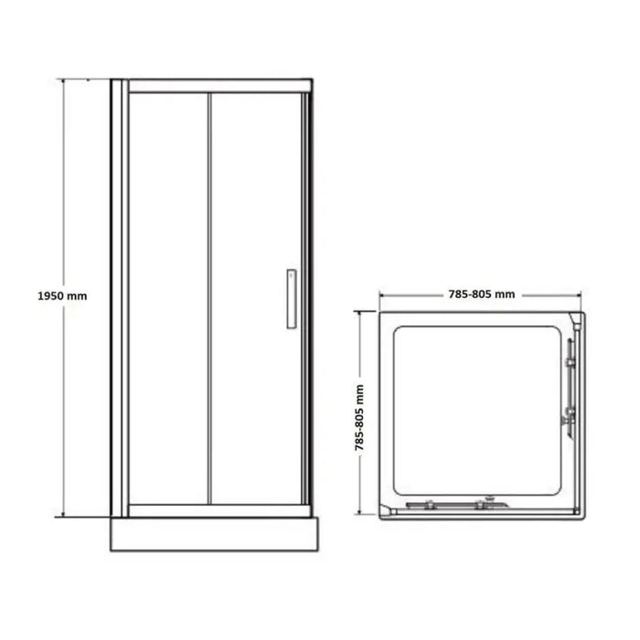 ДУШ КАБИНА 80X80 RGC BELLA S