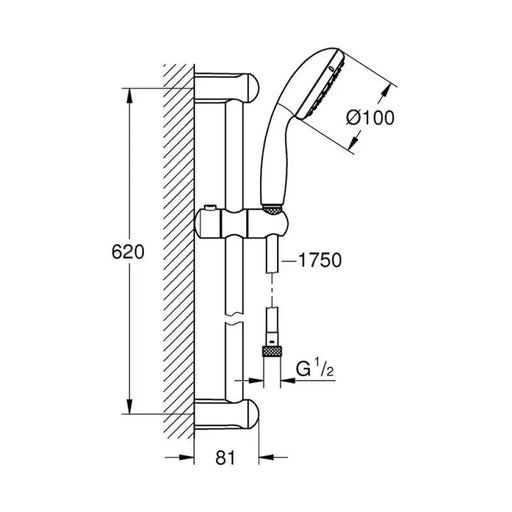 ДУШ КОМПЛЕКТ GROHE NTEMPCOSMOPOLITAN 100 II