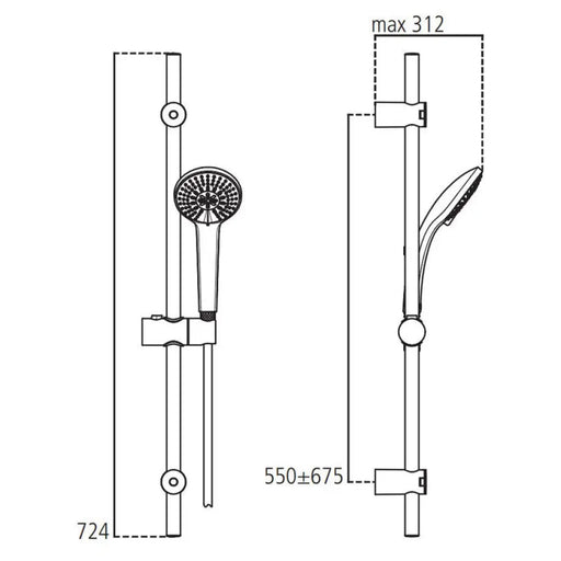 ДУШ КОМПЛЕКТ IDEALSTANDARD IDEALRAIN B9508AA