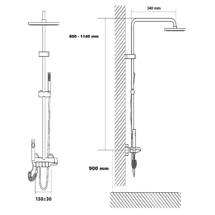 ДУШ СИСТЕМА PIANO KEY SYNCHRO SKL-205308 GR