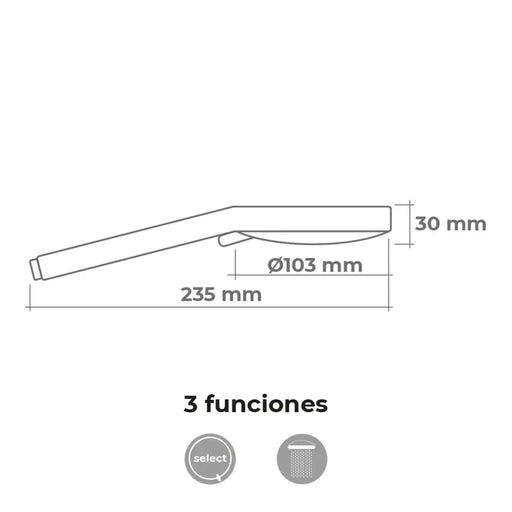 Душ Слушалка EDM 01330 ABS Хромирано Кръгъл 10,3 x 3 x 23,5