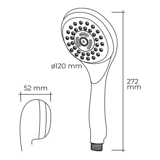 Душ Слушалка EDM 01344 ABS Модерен Хромирано 12 x 5,2 x