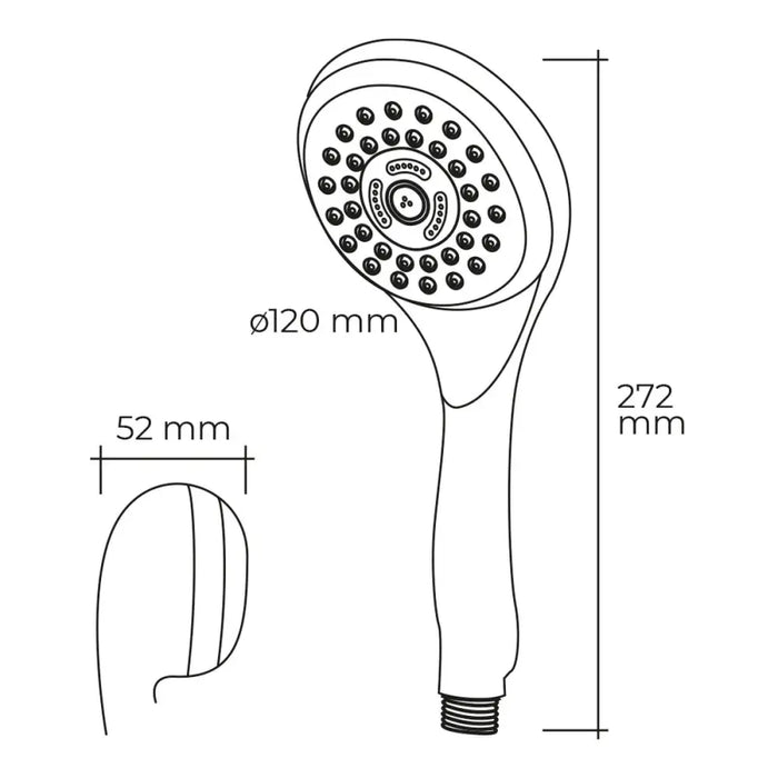 Душ Слушалка EDM 01344 ABS Модерен Хромирано 12 x 5,2 x