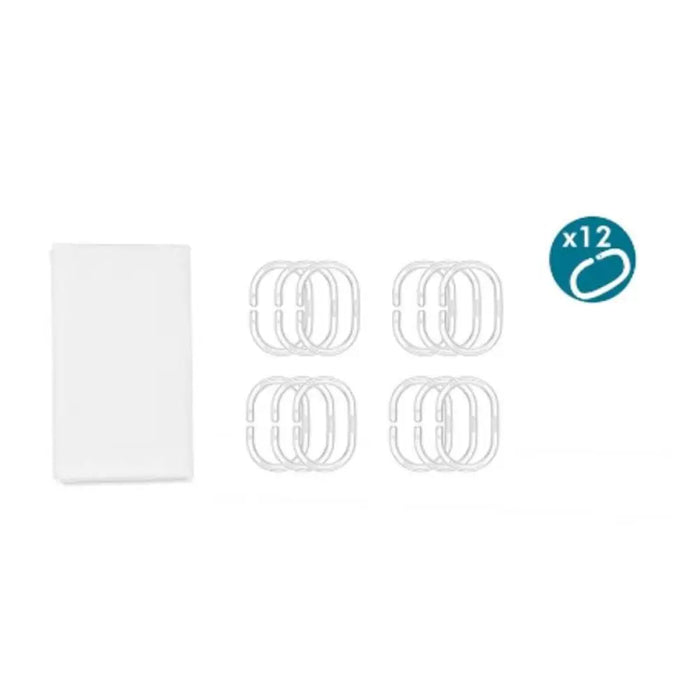 Душ завеса Berilo 89375 89375 Бял полиетилен EVA 180 x 180
