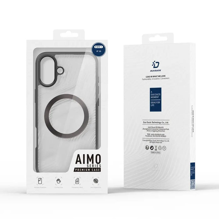 Dux Ducis Aimo Mag Case с MagSafe за iPhone 16 - черен