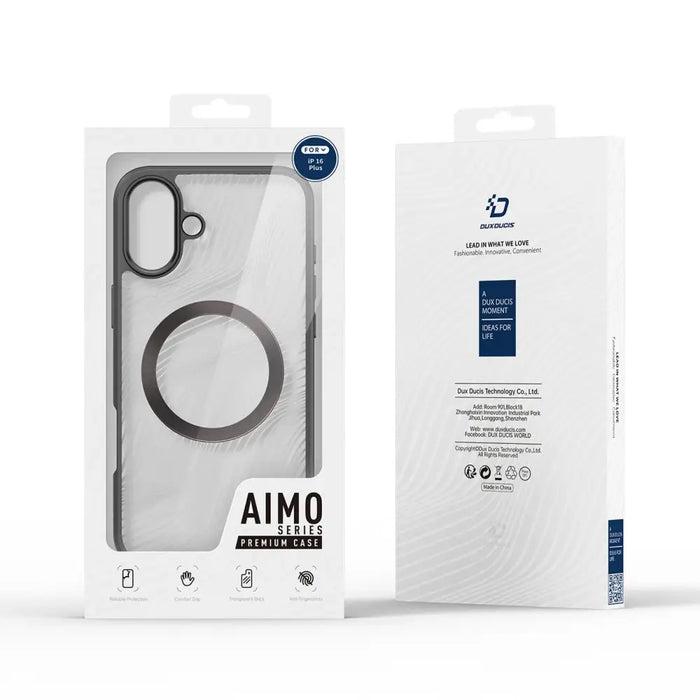 Dux Ducis Aimo Mag Case с MagSafe за iPhone 16 Plus - черен