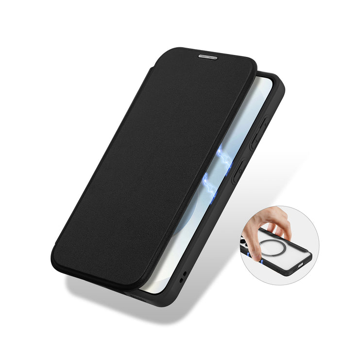 Калъф-портфейл Dux Ducis Skin X Pro, съвместим с MagSafe, за Samsung Galaxy S26 - черен