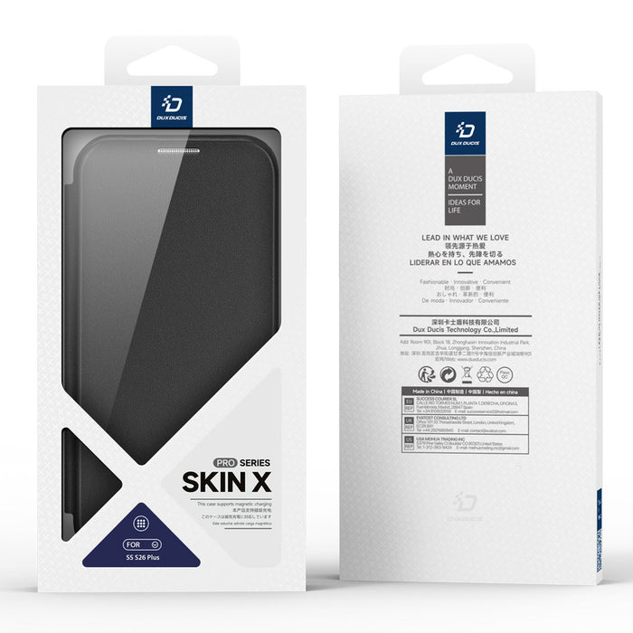 Калъф-портфейл Dux Ducis Skin X Pro, съвместим с MagSafe, за Samsung Galaxy S26+ - черен
