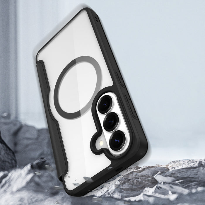 Калъф-портфейл Dux Ducis Skin X Pro, съвместим с MagSafe, за Samsung Galaxy S26+ - черен