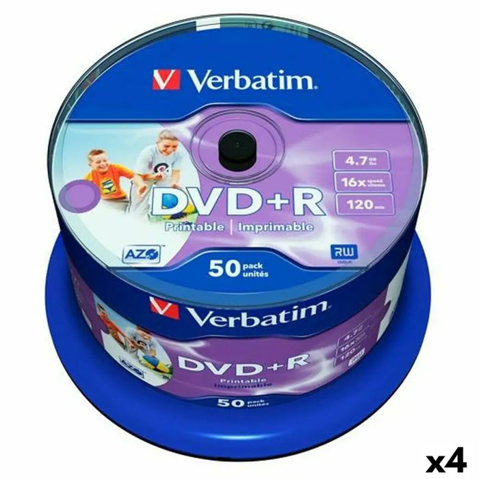 DVD + R устройство Verbatim 4,7 GB 16x 50 Части (4 броя)