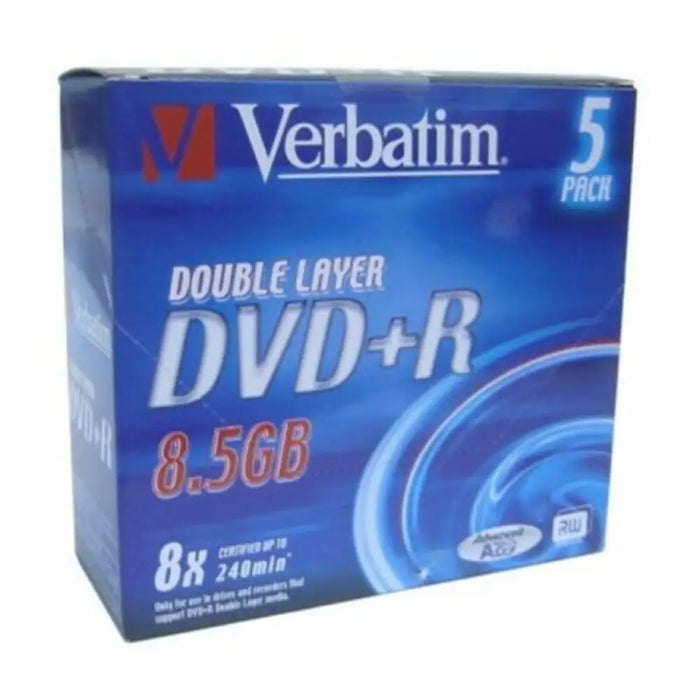 DVD-R Verbatim 8,5 GB 8x 5 pcs 5 броя 8,5 GB 8x (5 броя)