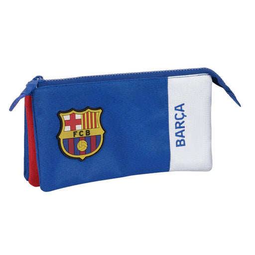 Двоен Моливник F.C. Barcelona Син Кестен 22 x 12 x 3 cm