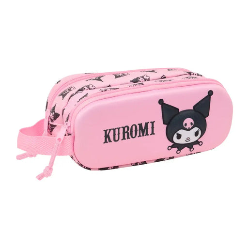 Двоен Моливник Kuromi Розов 21 x 8 x 6 cm
