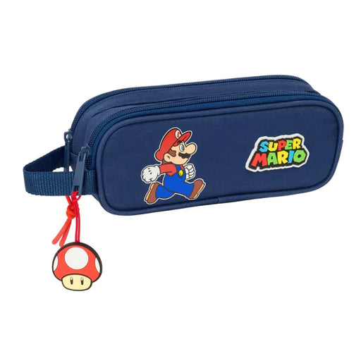 Двоен Моливник Super Mario Trick Червен Тъмно синьо 21 x 8