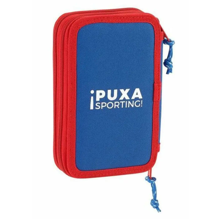 Двоен Несесер Real Sporting de Gijón Бял Червен 12.5 x 19.5