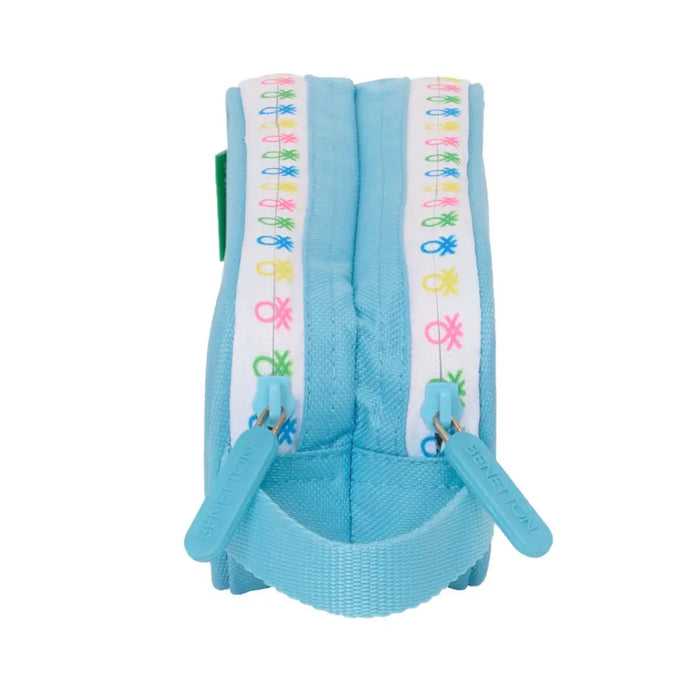 Двоен Моливник Benetton Spring Небесно синьо 21 x 8 x 6 cm