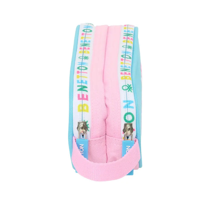 Двоен Моливник Benetton Unique Розов цвят тюркоаз 21 x 8 x