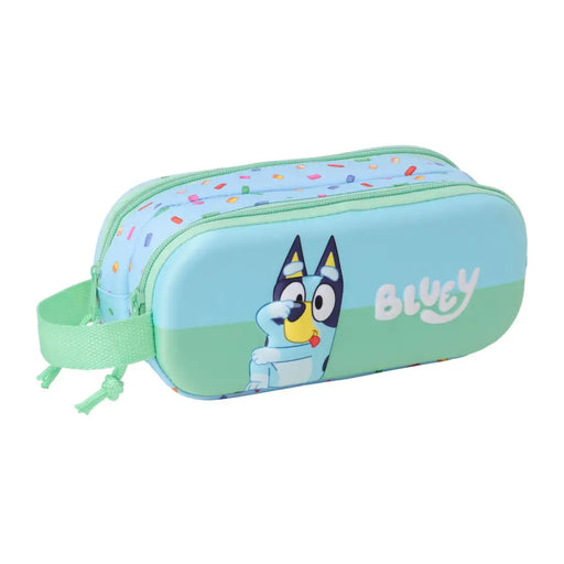Двоен Моливник Bluey Син 21 x 8 x 6 cm
