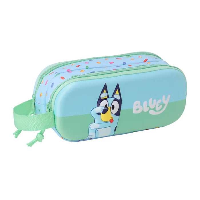 Двоен Моливник Bluey Син 21 x 8 x 6 cm