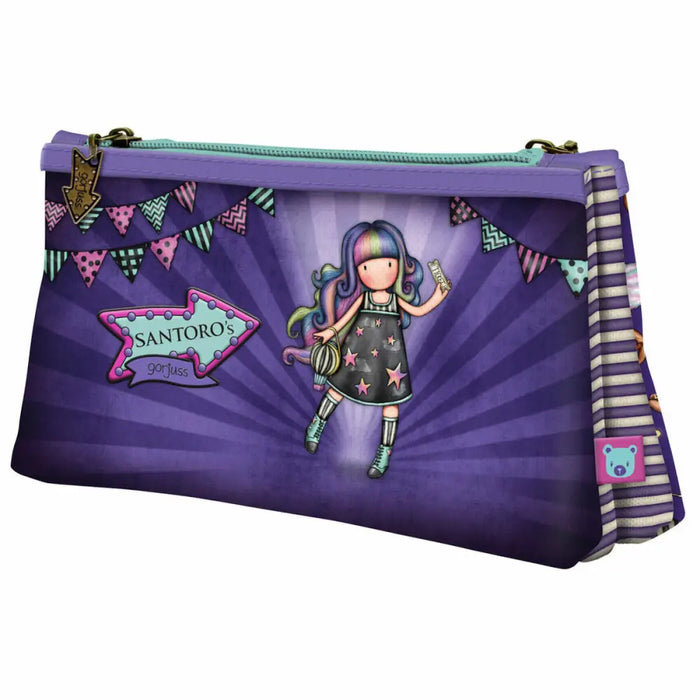 Двоен Моливник Gorjuss Up and away Лилав (21.5 x 11,5 x 5
