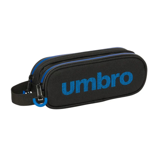 Двоен Моливник Kelme Jet black Черен 21 x 8 x 6 cm