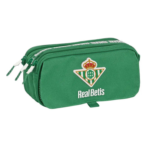 Двоен Моливник Real Betis Balompié Зелен 21,5 x 10 x 8 cm