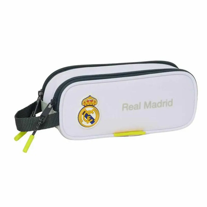 Двоен Моливник Real Madrid C.F. Бял 21 x 6 x 8 cm