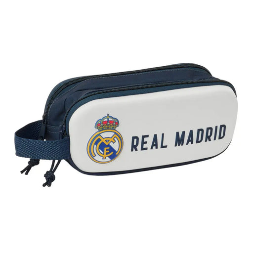 Двоен Моливник Real Madrid C.F. Бял Морско син 21 x 8 x 6 cm