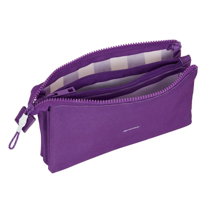 Двоен Моливник Real Valladolid C.F. Лилав 22 x 12 x 3 cm
