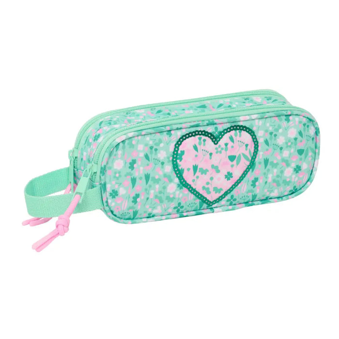 Двоен Моливник Safta Cuore Мента 21 x 8 x 6 cm