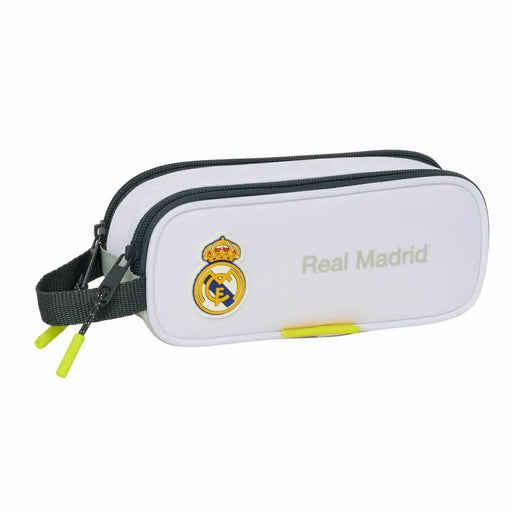 Двоен Моливник Real Madrid C.F. Бял 21 x 6 x 8 cm