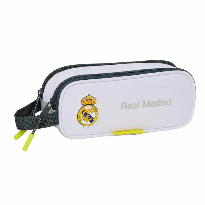 Двоен Моливник Real Madrid C.F. Бял 21 x 6 x 8 cm