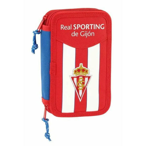 Двоен Несесер Real Sporting de Gijón Бял Червен 12.5 x 19.5