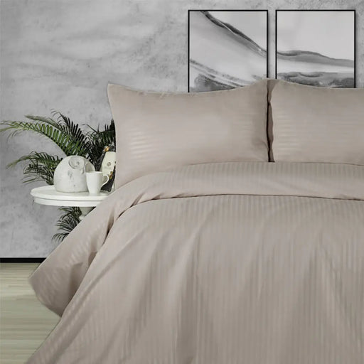 ДВОЕН СПАЛЕН КОМПЛЕКТ 4 ЧАСТИ MIABELLA HOME БЕЖ