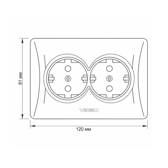 ДВОЕН КОНТАКТ ШУКО VF-BNSK2G-W 16А BINERA VIDEX - БЯЛ